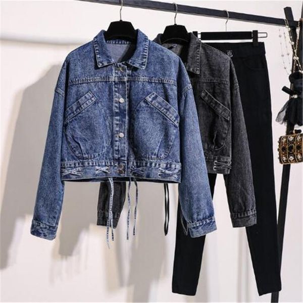women's jackets spring 2021 short denim jacket loose long sleeve coat, Black;brown
women's jackets spring 2021 short denim jacket loose long sleeve coat, Black;brown