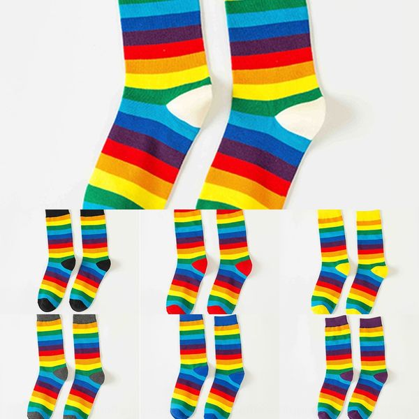 bio9y women's autumn and winter mid-calf stockings cotton stockings fashion personalized women's fashion all-match rainbow socks c, Pink;yellow
bio9y women's autumn and winter mid-calf stockings cotton stockings fashion personalized women's fashion all-match rainbow socks c, Pink;yellow