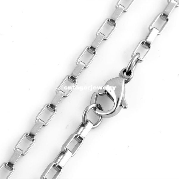 width 1.5mm/2.0mm/2.5mm/3.0mm/4.0mm/5.0mm diameter 316l stainless steel silvery long box rectangular chain necklace(18"-22" inches, Silver
width 1.5mm/2.0mm/2.5mm/3.0mm/4.0mm/5.0mm diameter 316l stainless steel silvery long box rectangular chain necklace(18"-22" inches, Silver