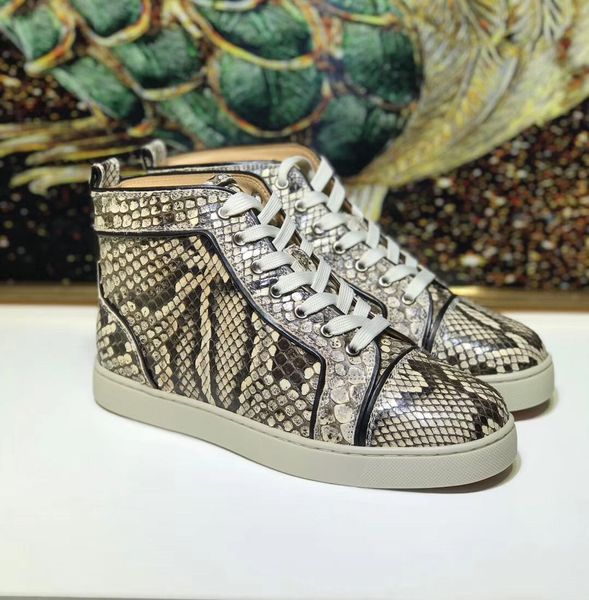 new arrival designer luxury men women casual sneakers lace up outdoor red bottom shoes orlato python leather leisure trainer footwear, Black
new arrival designer luxury men women casual sneakers lace up outdoor red bottom shoes orlato python leather leisure trainer footwear, Black