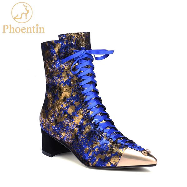 phoentin blue ankle boots winter 2020 new women flower print riband shoes metal pointed toe shoes med heels ethnic booties ft530, Black
phoentin blue ankle boots winter 2020 new women flower print riband shoes metal pointed toe shoes med heels ethnic booties ft530, Black
