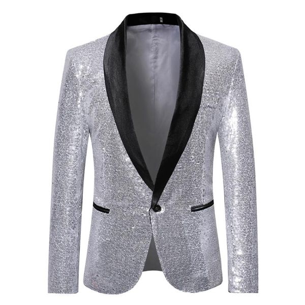 men sequine jacket blazer slim fit golden suit jacket shinning club outfit party outwear streetwear performance dancer clothes, White;black
men sequine jacket blazer slim fit golden suit jacket shinning club outfit party outwear streetwear performance dancer clothes, White;black