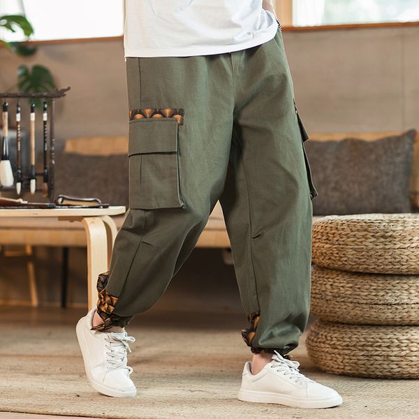 leisure cotton linen men's harem pants elasticated waist multi-pocket mens cargo pants 2020 new pencil male streetwear, Black
leisure cotton linen men's harem pants elasticated waist multi-pocket mens cargo pants 2020 new pencil male streetwear, Black