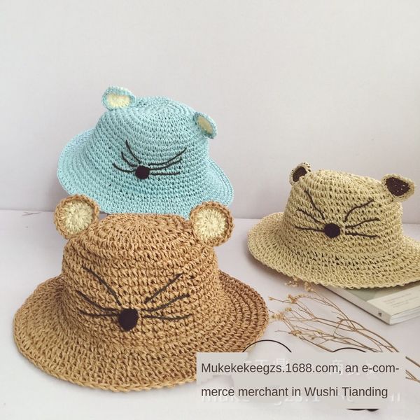 new cute cartoon papyrus children fisherman summer baby cat fisherman straw hat hollow beach sunshade big edge straw hat, Yellow
new cute cartoon papyrus children fisherman summer baby cat fisherman straw hat hollow beach sunshade big edge straw hat, Yellow