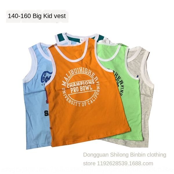 2020 summer new clothing children's vest children's clothing summer 8-15 year old boys cotton sleeveless sweat-absorbing vest, Blue
2020 summer new clothing children's vest children's clothing summer 8-15 year old boys cotton sleeveless sweat-absorbing vest, Blue