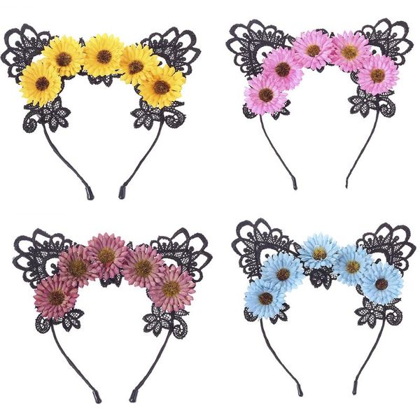 women girls embroidery lace cat ears hair hoop simulation sunflower cosplay fairy headband halloween headpiece party props, Slivery;white
women girls embroidery lace cat ears hair hoop simulation sunflower cosplay fairy headband halloween headpiece party props, Slivery;white