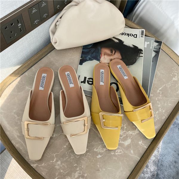 shoes rivet slippers casual slides square toe slipers women luxury flat soft 2020 pu metal decoration rubber basic fabric, Black
shoes rivet slippers casual slides square toe slipers women luxury flat soft 2020 pu metal decoration rubber basic fabric, Black
