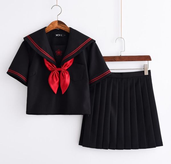 women dress set japan jk preppy style school uniform students girls bow tie sailor collar short crop mini skirt blck suit, White
women dress set japan jk preppy style school uniform students girls bow tie sailor collar short crop mini skirt blck suit, White