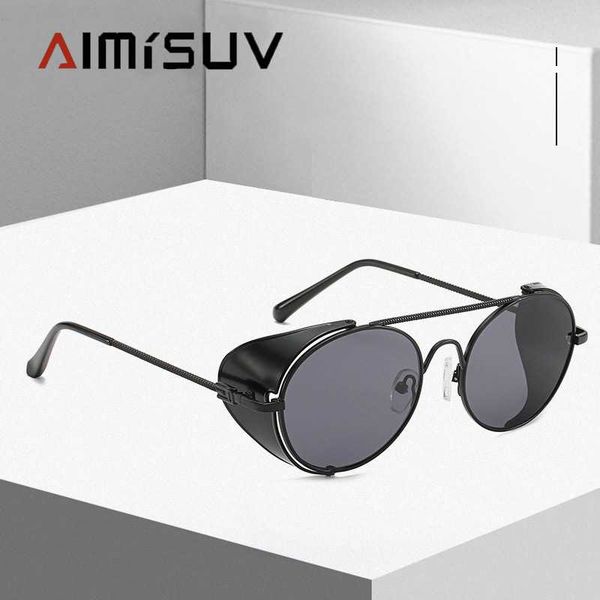 aimisuv 2020luxury steampunk sunglasses men quality handmade side shield new brand design fashion sunglasses uv400, White;black
aimisuv 2020luxury steampunk sunglasses men quality handmade side shield new brand design fashion sunglasses uv400, White;black