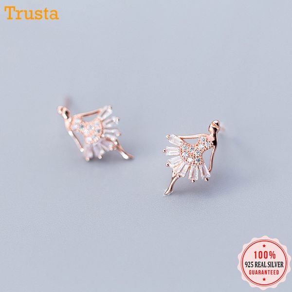 trusta 925 sterling silver earring jewelry women's fashion dance girl stud earrings wedding gift for girls teens ds1279, Golden;silver
trusta 925 sterling silver earring jewelry women's fashion dance girl stud earrings wedding gift for girls teens ds1279, Golden;silver