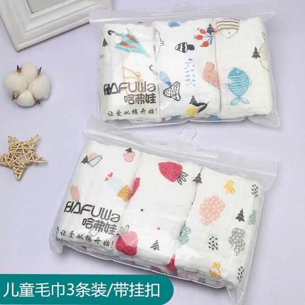 three-pack baby children's hanging towel six-layer combed cotton gauze six-layer washed gauze towel with hanging buckle 30*50cm
three-pack baby children's hanging towel six-layer combed cotton gauze six-layer washed gauze towel with hanging buckle 30*50cm