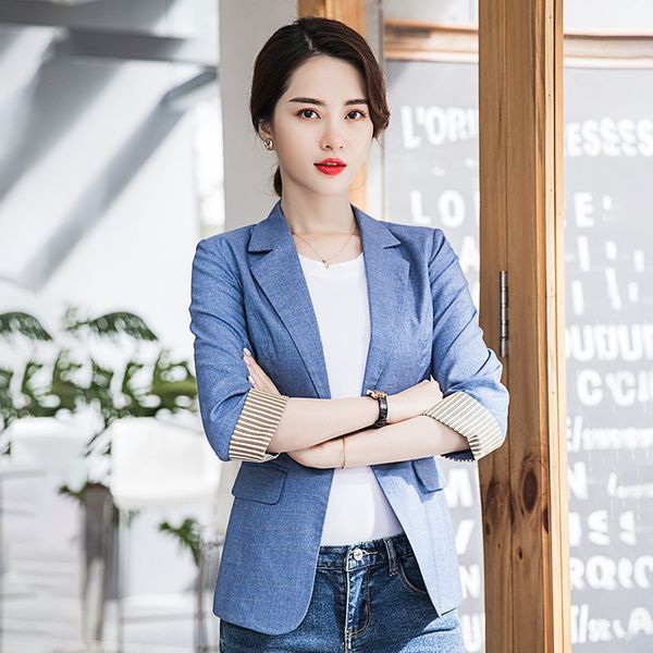professional formal wear 2020 new 7-point sleeve small coat suit goddess temperament slim fit small suit women's coat, White;black
professional formal wear 2020 new 7-point sleeve small coat suit goddess temperament slim fit small suit women's coat, White;black