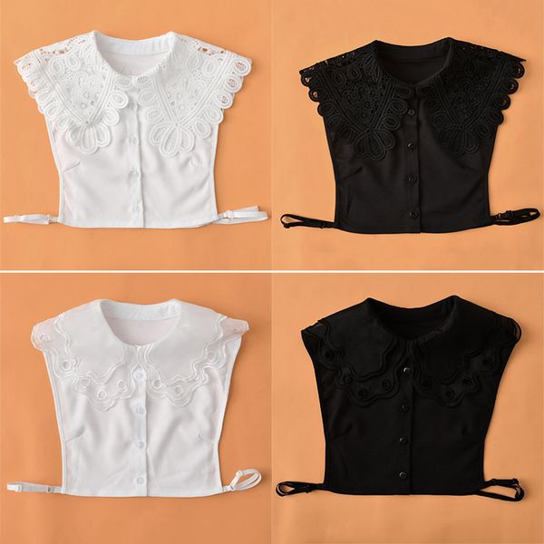 bow ties shirt fake collar for women white/black color embroidery detachable lapel choker necklace false, Black;gray
bow ties shirt fake collar for women white/black color embroidery detachable lapel choker necklace false, Black;gray