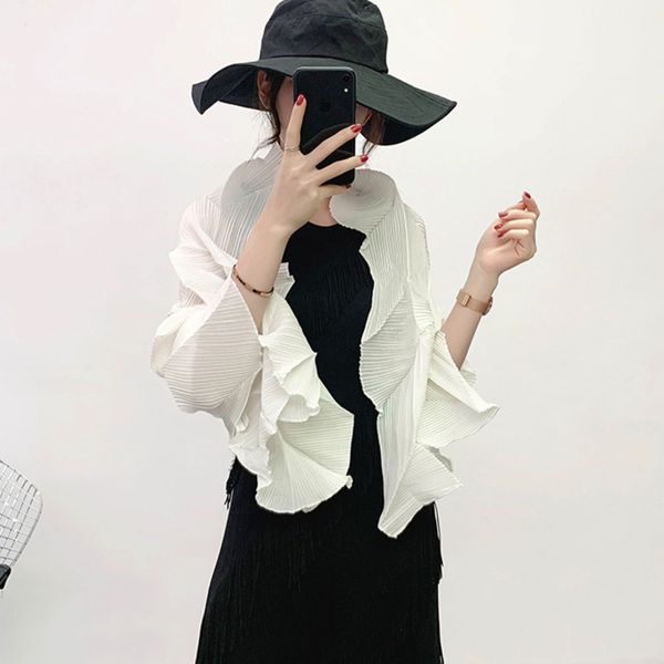 lanmrem niche pleated scarf female all-match 2020 spring summer new sunscreen accessory scarf for women fashion casual yj194, Blue;gray
lanmrem niche pleated scarf female all-match 2020 spring summer new sunscreen accessory scarf for women fashion casual yj194, Blue;gray