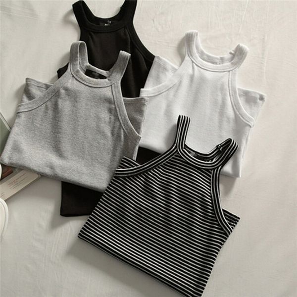 basic solid t shirts women slim halter neck off shoulder camisole tees summer female tanks sleeveless, White
basic solid t shirts women slim halter neck off shoulder camisole tees summer female tanks sleeveless, White