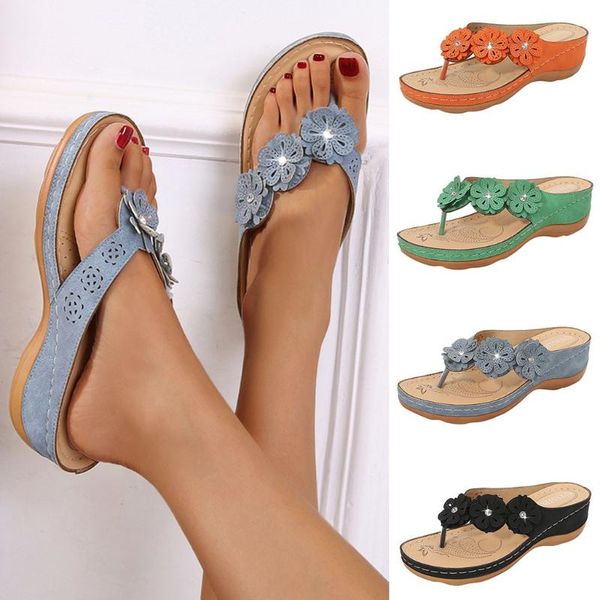 women summer wedges slippers open toe flowers hollow out roman ladies shoes flat heel platform beach flip flops plus size, Black
women summer wedges slippers open toe flowers hollow out roman ladies shoes flat heel platform beach flip flops plus size, Black