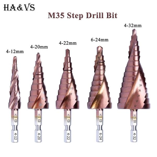 m35 5% cobalt hss step drill bit hss co hssco high-speed steel cone hex shank metal drill bits tool set hole cutter for stainles
m35 5% cobalt hss step drill bit hss co hssco high-speed steel cone hex shank metal drill bits tool set hole cutter for stainles