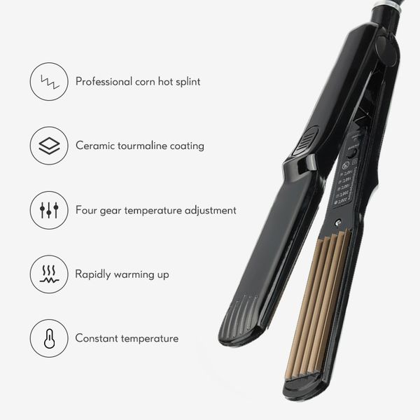 hair straighteners 100-240v ceramic curler corn perm wave board with 5 teeth curling iron suitable for dry tools styling, Black
hair straighteners 100-240v ceramic curler corn perm wave board with 5 teeth curling iron suitable for dry tools styling, Black