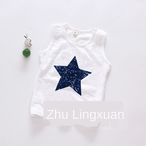 skkib new korean style pure bamboo i-shaped five-pointed star printed children's vest new korean style pure vestcotton bamboo cotton i, Blue 
skkib new korean style pure bamboo i-shaped five-pointed star printed children's vest new korean style pure vestcotton bamboo cotton i, Blue