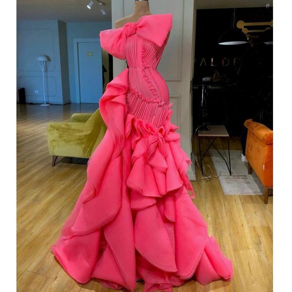pink prom dresses with big bow straplss rufflus pleats ruched mermaid evening gowns abiti da cerimonia party dress cheap, Black
pink prom dresses with big bow straplss rufflus pleats ruched mermaid evening gowns abiti da cerimonia party dress cheap, Black