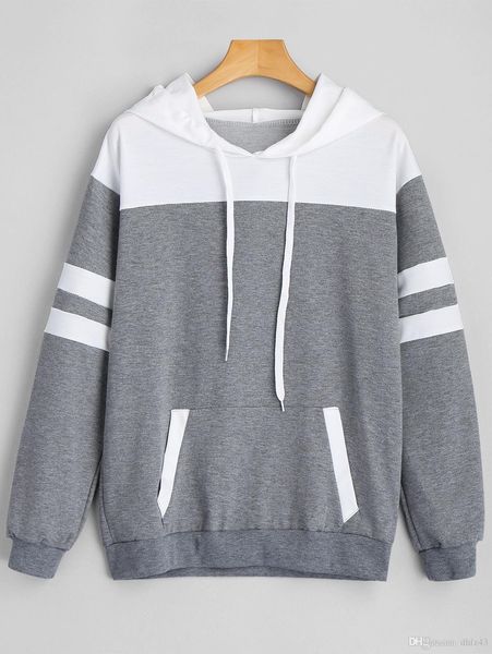 a women front pocket striped hoodie drawstring fa patchwork hooded pullovers casual an fashion female, Black
a women front pocket striped hoodie drawstring fa patchwork hooded pullovers casual an fashion female, Black