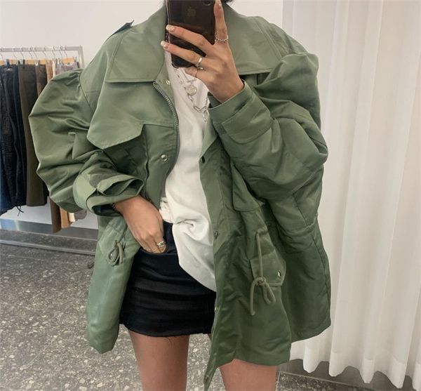 women's jackets chic fashion button up collar safari style cool loose comfort oversize streetwear single breasted pockets autumn coat, Black;brown
women's jackets chic fashion button up collar safari style cool loose comfort oversize streetwear single breasted pockets autumn coat, Black;brown