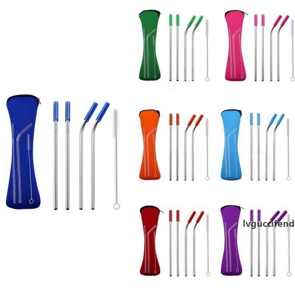 8.5 metal straws portable silicone tip cover stainless steel straws straight bent drinking straws neoprene storage bag mma2877-14
8.5 metal straws portable silicone tip cover stainless steel straws straight bent drinking straws neoprene storage bag mma2877-14