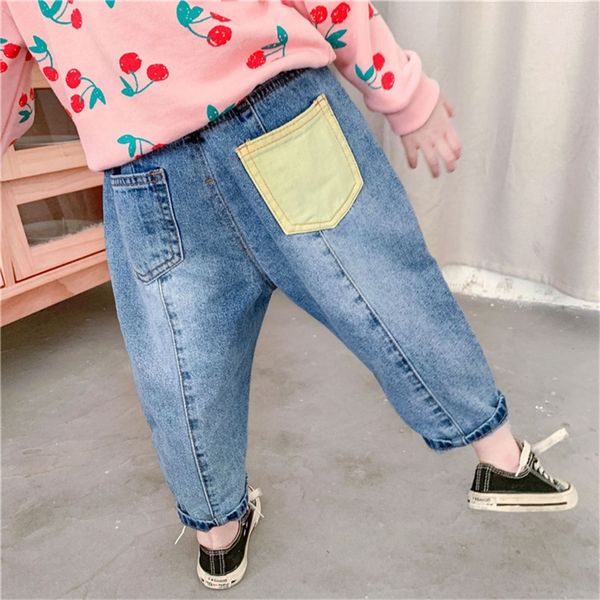 ur3so tong kexing girls korean women's western style loose jeans jeans and turnip radish pants children's 2020 autumn radish pants, Blue
ur3so tong kexing girls korean women's western style loose jeans jeans and turnip radish pants children's 2020 autumn radish pants, Blue