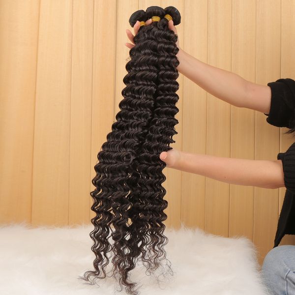 deep wave bundles brazilian weavings with closure with 4x4 closure smooth weaving human hair curls remy hair extension, Black
deep wave bundles brazilian weavings with closure with 4x4 closure smooth weaving human hair curls remy hair extension, Black