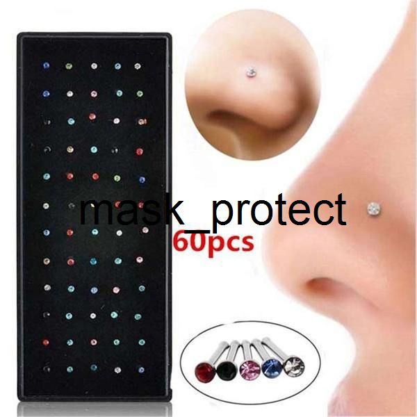 piercing jewelry popular stainless steel diamond rhinestone nose ring 60 boxes 1.8mm, Silver
piercing jewelry popular stainless steel diamond rhinestone nose ring 60 boxes 1.8mm, Silver