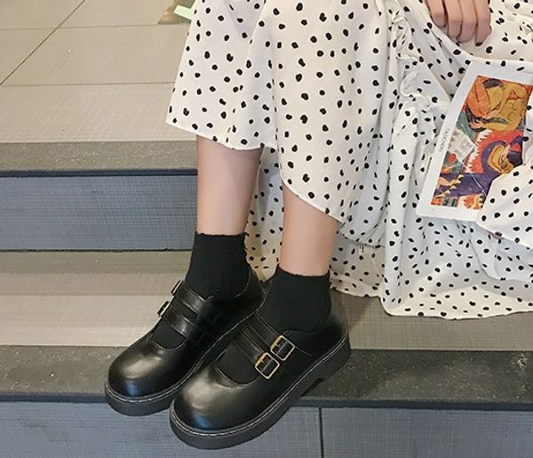 2020spring autumn women shoes buckle shoes black platform on flat retro casual girls zapatos mujer
2020spring autumn women shoes buckle shoes black platform on flat retro casual girls zapatos mujer
