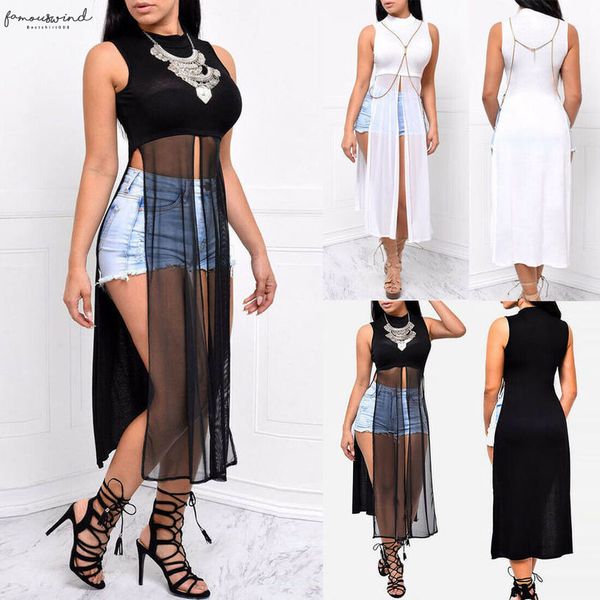 womens clothing womens sleeveless high neck patchwork side cap sleeve high split shirt long maxi dress, White
womens clothing womens sleeveless high neck patchwork side cap sleeve high split shirt long maxi dress, White