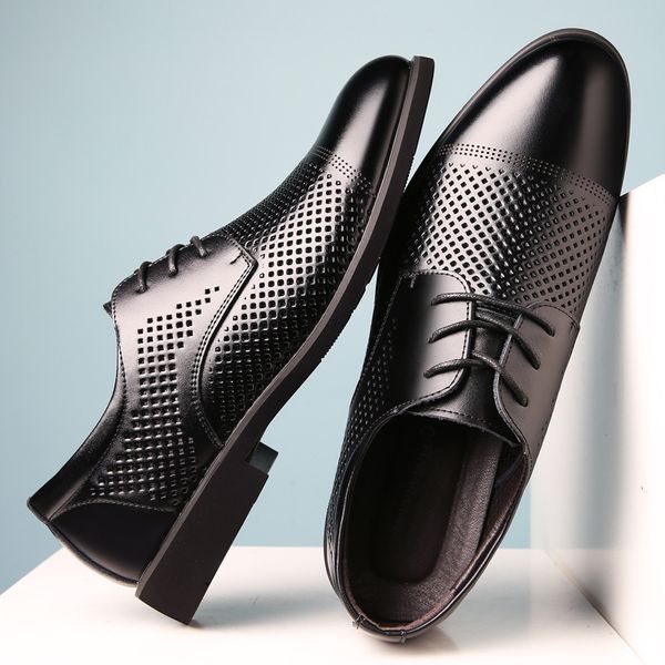 new men's leather shoes comfort men dress shoes wedding breathable summer business casual men derby, Black
new men's leather shoes comfort men dress shoes wedding breathable summer business casual men derby, Black