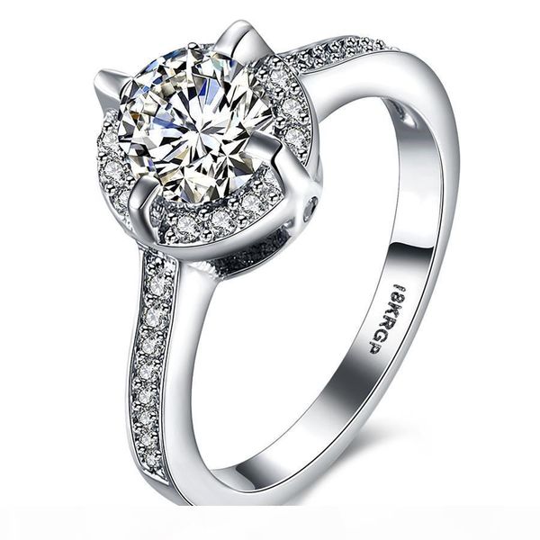 k sell 18krgp unique jewelry zircon stone ring white gold filled wedding engagement rings for women men, Golden;silver
k sell 18krgp unique jewelry zircon stone ring white gold filled wedding engagement rings for women men, Golden;silver