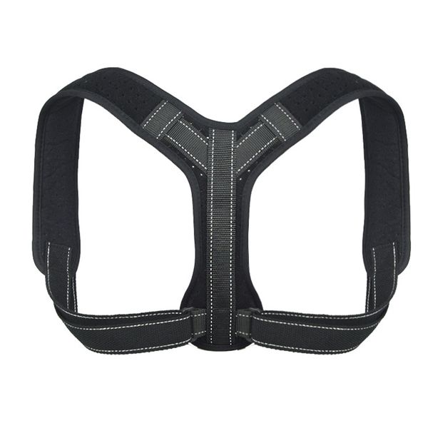 back support humpback correction belt posture sitting corrector adjustable reflective strap, Black;blue
back support humpback correction belt posture sitting corrector adjustable reflective strap, Black;blue