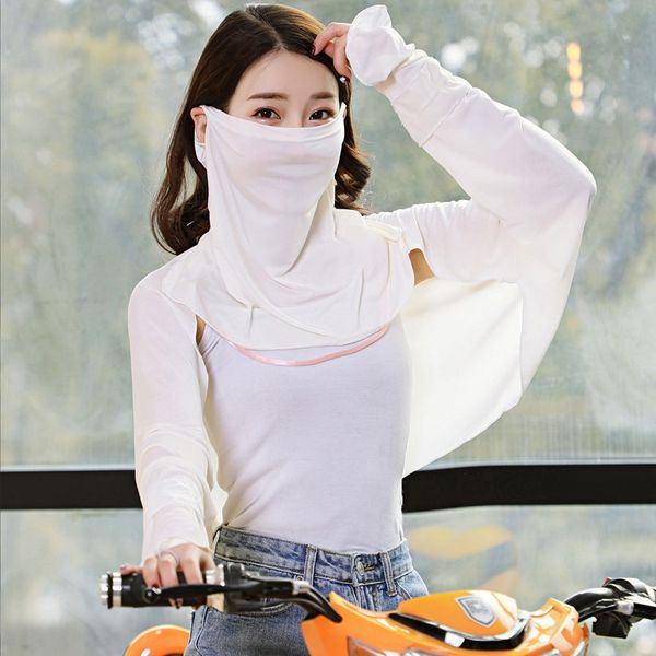 new cycling travel female bicycle clothes sunscreen clothes neck mask pure color ice silk sunscreen shawl cloak, Blue;gray
new cycling travel female bicycle clothes sunscreen clothes neck mask pure color ice silk sunscreen shawl cloak, Blue;gray