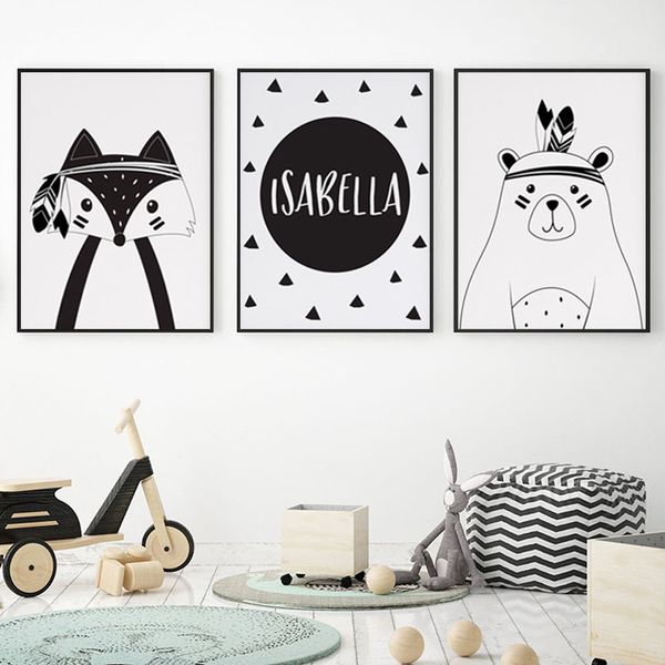 tribal prints nursery wall art canvas painting custom personal name nordic poster cartoon fox bear wall pictures kids room decor
tribal prints nursery wall art canvas painting custom personal name nordic poster cartoon fox bear wall pictures kids room decor