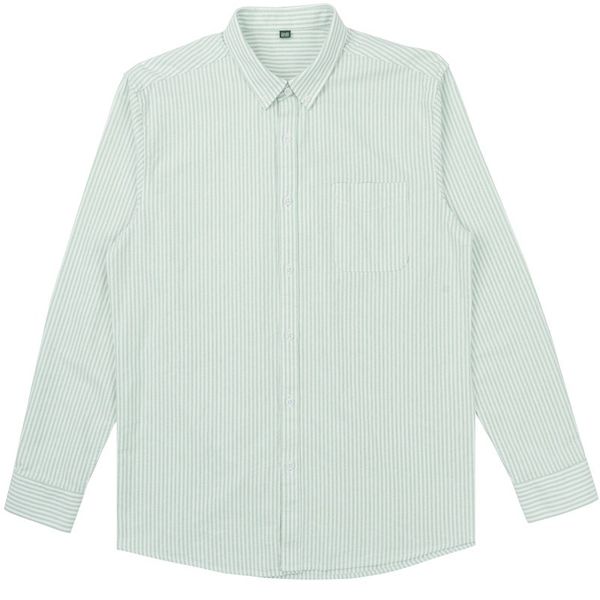 men's casual shirts spring and summer green white vertical stripe shirt fashionable cotton long sleeve simple fashion top, White;black
men's casual shirts spring and summer green white vertical stripe shirt fashionable cotton long sleeve simple fashion top, White;black