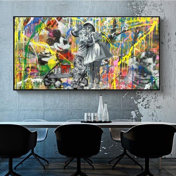 мальчик поцелуй девушки стены граффити art печать холст street pop art холст картины стена искусства для гостиной home decor (no frame
мальчик поцелуй девушки стены граффити art печать холст street pop art холст картины стена искусства для гостиной home decor (no frame