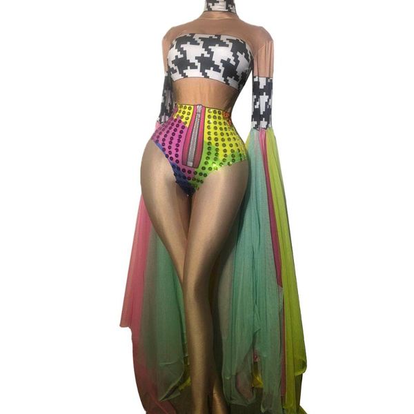 colorful sequin bodysuit for women birthday celebrate big mesh sleeves dance bar costumes women nightclub party singer outfits, Black;red
colorful sequin bodysuit for women birthday celebrate big mesh sleeves dance bar costumes women nightclub party singer outfits, Black;red