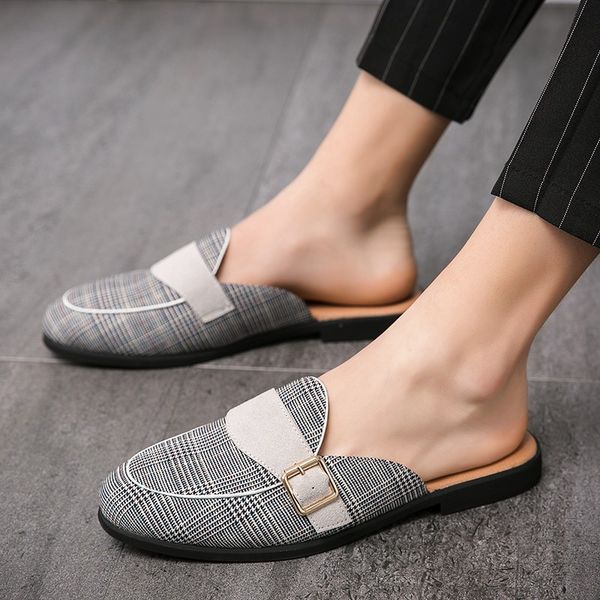 recommended by fashion magazine men casual shoes flats comfortable tide half slippers brand designer outdoor walking footwear, Black
recommended by fashion magazine men casual shoes flats comfortable tide half slippers brand designer outdoor walking footwear, Black