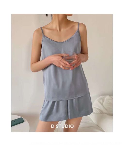 ice oxygen sling shorts pajamas cool two-piece set dstudio silk suspender shorts two-piece set satin pajamas seamless, Blue;red
ice oxygen sling shorts pajamas cool two-piece set dstudio silk suspender shorts two-piece set satin pajamas seamless, Blue;red