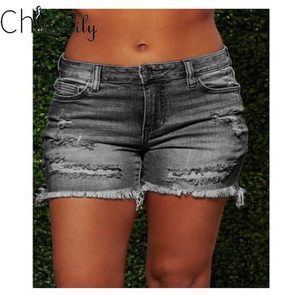 women's jeans chiclily denim shorts slim ripped washed vintage women casual loose mid waist, Blue
women's jeans chiclily denim shorts slim ripped washed vintage women casual loose mid waist, Blue