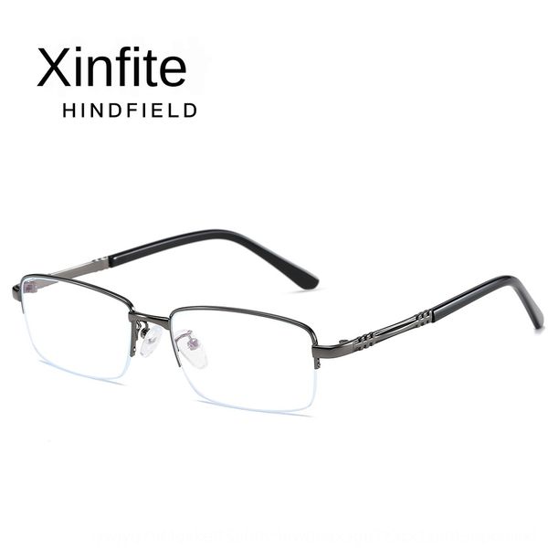 new men's business metal myopia half-frame square myopia glasses frame anti-blue light computer eye protection plain glasses, Silver
new men's business metal myopia half-frame square myopia glasses frame anti-blue light computer eye protection plain glasses, Silver