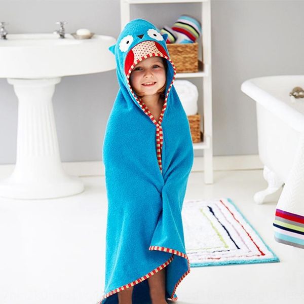 cartoon baby with bathrobe hat baby bath towel children's bathrobe bath towel