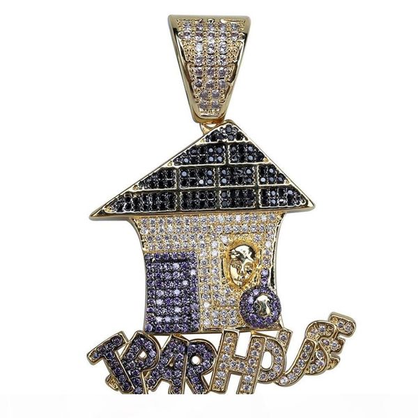 gold silver plated traphouse necklace pendant men women iced out cubic zircon necklace bicolor jewelry for gift,party
gold silver plated traphouse necklace pendant men women iced out cubic zircon necklace bicolor jewelry for gift,party