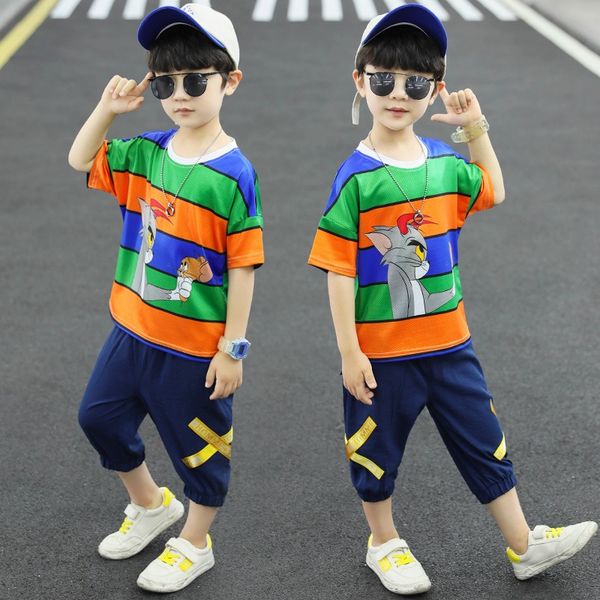 wt1qj wear 2020 new cartoon striped t-shirt boy's suit children's suits for boys girls children's suits for boys and girls co
wt1qj wear 2020 new cartoon striped t-shirt boy's suit children's suits for boys girls children's suits for boys and girls co
