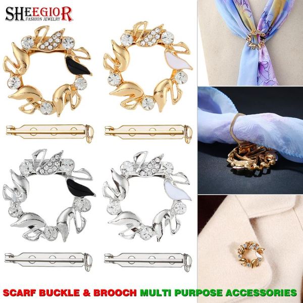 lovely bird silk scarf buckle crystal hollow round multi-purpose brooches women girl's clothing-corner button brooch accessories, Gray
lovely bird silk scarf buckle crystal hollow round multi-purpose brooches women girl's clothing-corner button brooch accessories, Gray
