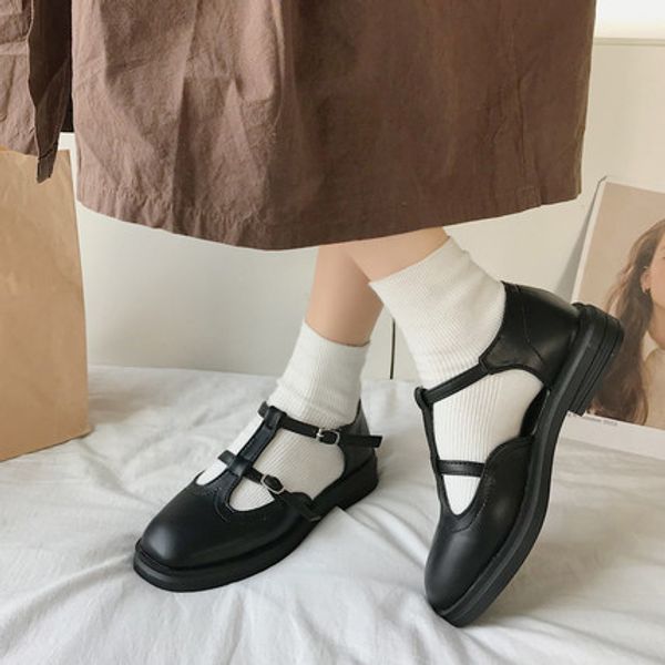 2020 spring and summer new japanese fairy style baotou bag with female soft sister students wild square head flat shoes, Black
2020 spring and summer new japanese fairy style baotou bag with female soft sister students wild square head flat shoes, Black