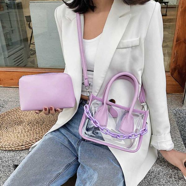 2020 casual transparent jelly bag women chains handle handbags chain female purse 2020 crossbody shoulder transparent bag
2020 casual transparent jelly bag women chains handle handbags chain female purse 2020 crossbody shoulder transparent bag